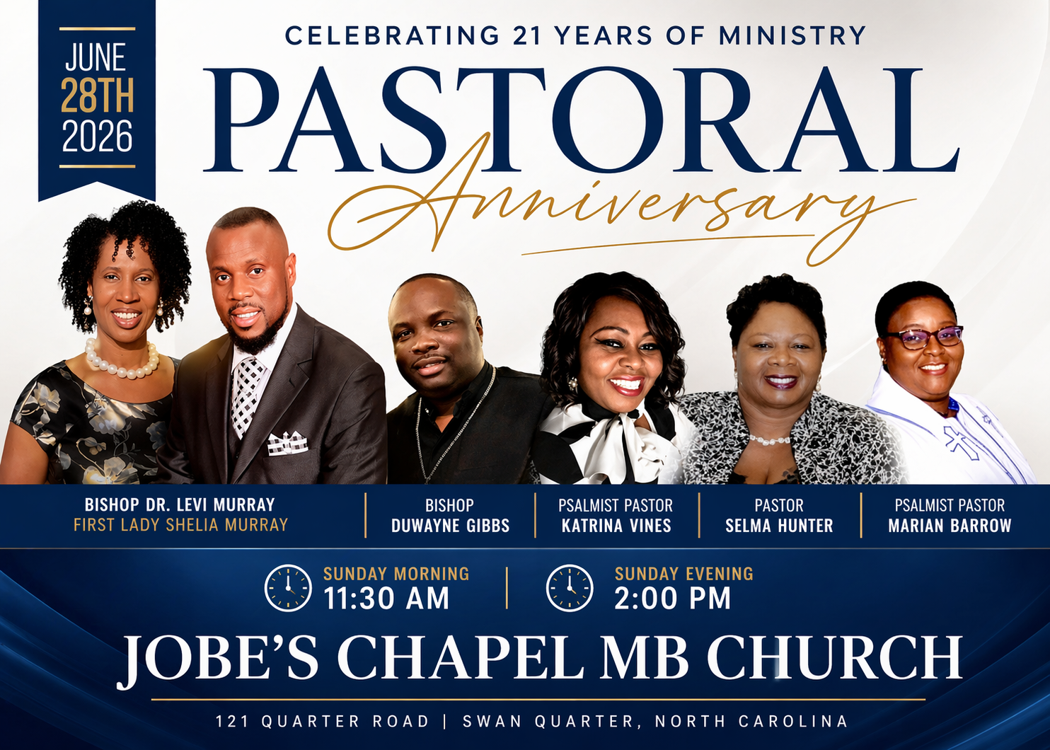 Pastoral Anniversary poster for June 28, 2026
